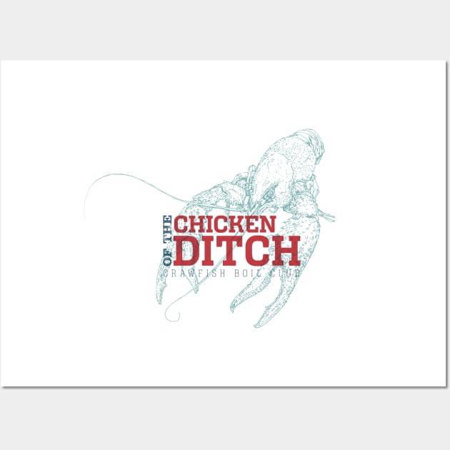 Crawfish Boil | Chicken of the Ditch Retro Vintage | Crawfish Festival | Louisiana Boil Wall Art by SW-Longwave